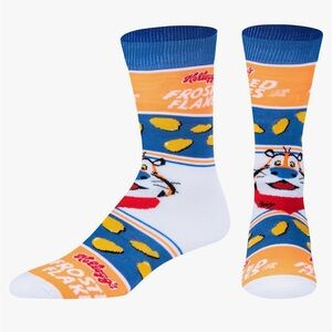Funny Breakfast Cereal Socks for Men, Crew 6-12, Novelty Silly Fun crazy unisex